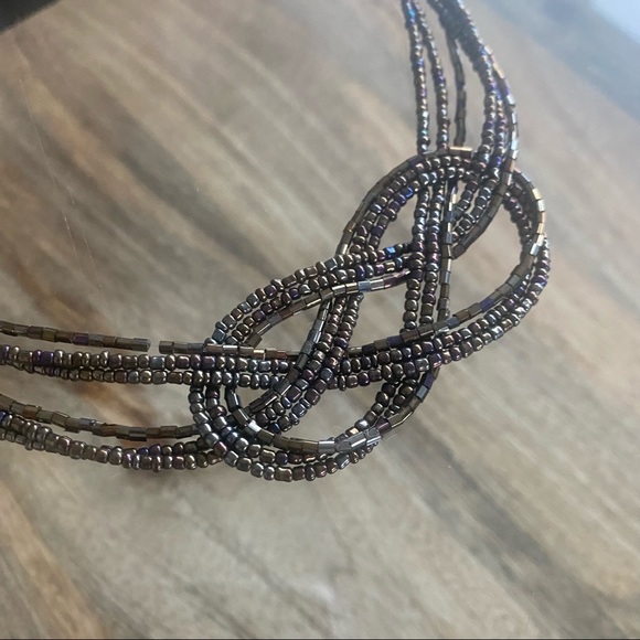 Metallic Beaded Necklace - Picture 5 of 8